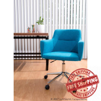 Lumisource OC-ANDRW TL Andrew Contemporary Adjustable Office Chair in Teal 